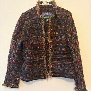 Vintage Gretel Underwood Santa Fe multi colored wool tweed jacket *RARE*
